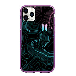 Чехол iPhone 11 Pro матовый BTS : бтс, цвет: 3D-фиолетовый