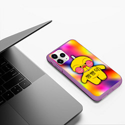 Чехол iPhone 11 Pro матовый Лалафанфан Lalafanfan Duck, цвет: 3D-фиолетовый — фото 2