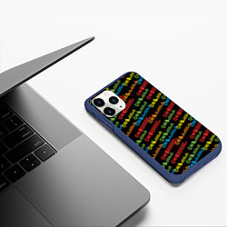 Чехол iPhone 11 Pro матовый Спортивный Болид, цвет: 3D-тёмно-синий — фото 2