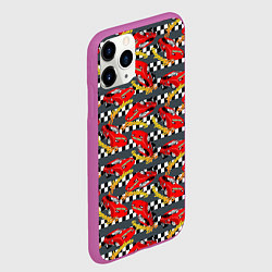 Чехол iPhone 11 Pro матовый Спидвей Гонки, цвет: 3D-фиолетовый — фото 2