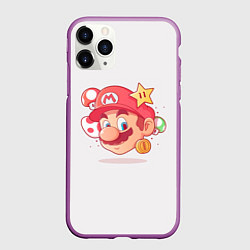 Чехол iPhone 11 Pro матовый Милаха Марио, цвет: 3D-фиолетовый