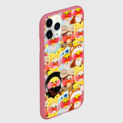 Чехол iPhone 11 Pro матовый УТЯ УТОЧКА ЛАЛАФАНФАН ПАТТЕРН, цвет: 3D-малиновый — фото 2
