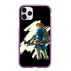 Чехол iPhone 11 Pro матовый Линк с луком, цвет: 3D-фиолетовый