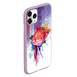 Чехол iPhone 11 Pro матовый Прекрасная роза, цвет: 3D-сиреневый — фото 2