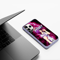 Чехол iPhone 11 Pro матовый Kuroko no Basuke, Murasakibara Atsushi Ацуши Мурас, цвет: 3D-светло-сиреневый — фото 2