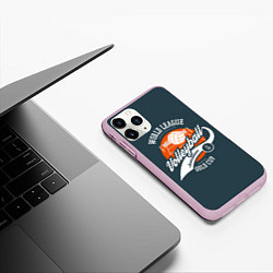 Чехол iPhone 11 Pro матовый Volleyball Волейбол, цвет: 3D-розовый — фото 2