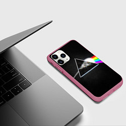 Чехол iPhone 11 Pro матовый PINK FLOYD - ПИНК ФЛОЙД ГЛИТЧ, цвет: 3D-малиновый — фото 2