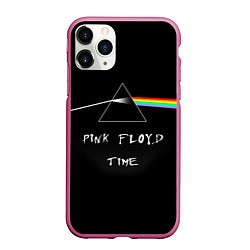 Чехол iPhone 11 Pro матовый PINK FLOYD TIME ПИНК ФЛОЙД ЛОГОТИП, цвет: 3D-малиновый