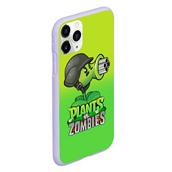 Чехол iPhone 11 Pro матовый Plants vs Zombies - Горохомёт, цвет: 3D-светло-сиреневый — фото 2