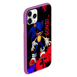 Чехол iPhone 11 Pro матовый Соник екзе Sonic exe, цвет: 3D-фиолетовый — фото 2