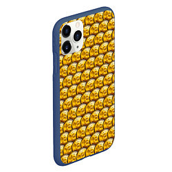 Чехол iPhone 11 Pro матовый Золотые Биткоины Golden Bitcoins, цвет: 3D-тёмно-синий — фото 2