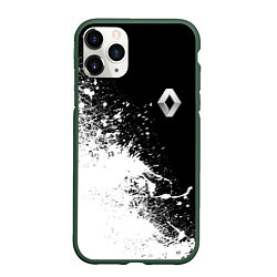 Чехол iPhone 11 Pro матовый Renault - Краска, цвет: 3D-темно-зеленый