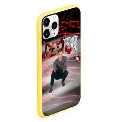 Чехол iPhone 11 Pro матовый Декстер Новая Кровь сериал супер, цвет: 3D-желтый — фото 2