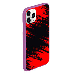 Чехол iPhone 11 Pro матовый Красная краска брызги, цвет: 3D-фиолетовый — фото 2