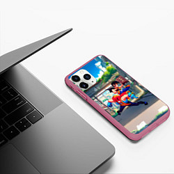 Чехол iPhone 11 Pro матовый ГРОМ И ФЭНГ БРАВЛ СТАРС, цвет: 3D-малиновый — фото 2