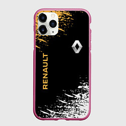 Чехол iPhone 11 Pro матовый Renault Auto, цвет: 3D-малиновый