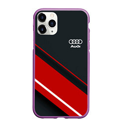 Чехол iPhone 11 Pro матовый Audi sport red, цвет: 3D-фиолетовый