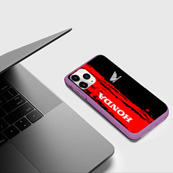 Чехол iPhone 11 Pro матовый Honda марка авто, цвет: 3D-фиолетовый — фото 2
