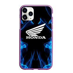 Чехол iPhone 11 Pro матовый Honda Fire, цвет: 3D-фиолетовый