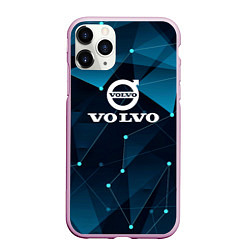 Чехол iPhone 11 Pro матовый Volvo - Geometry, цвет: 3D-розовый