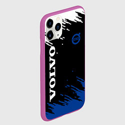 Чехол iPhone 11 Pro матовый Volvo - Texture, цвет: 3D-фиолетовый — фото 2