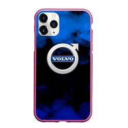 Чехол iPhone 11 Pro матовый Volvo: Облака, цвет: 3D-малиновый