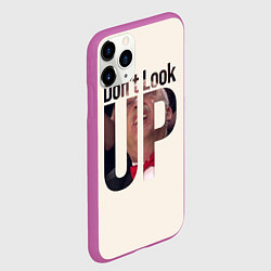 Чехол iPhone 11 Pro матовый Dont look upНе смотри на вверх, цвет: 3D-фиолетовый — фото 2