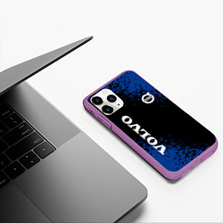 Чехол iPhone 11 Pro матовый Volvo брызги, цвет: 3D-фиолетовый — фото 2