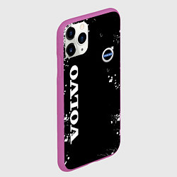 Чехол iPhone 11 Pro матовый Volvo капли и брызги красок, цвет: 3D-фиолетовый — фото 2