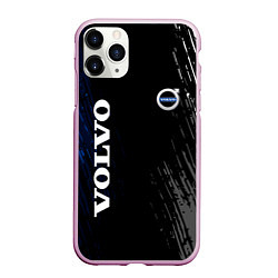 Чехол iPhone 11 Pro матовый Volvo марка автомобиля, цвет: 3D-розовый