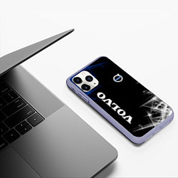 Чехол iPhone 11 Pro матовый Volvo отражения, цвет: 3D-светло-сиреневый — фото 2