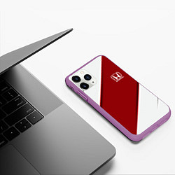 Чехол iPhone 11 Pro матовый Honda - Red sport, цвет: 3D-фиолетовый — фото 2