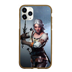 Чехол iPhone 11 Pro матовый Ciri sword, цвет: 3D-коричневый