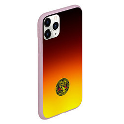 Чехол iPhone 11 Pro матовый Кобра Кай Cobra Kai Gadient, цвет: 3D-розовый — фото 2