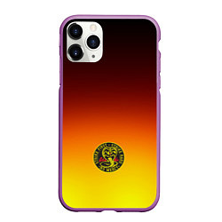 Чехол iPhone 11 Pro матовый Кобра Кай Cobra Kai Gadient, цвет: 3D-фиолетовый