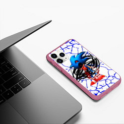 Чехол iPhone 11 Pro матовый СОНИК EXE ТЕМНЫЙ СОНИК, цвет: 3D-малиновый — фото 2