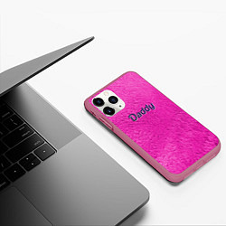 Чехол iPhone 11 Pro матовый Daddy pink, цвет: 3D-малиновый — фото 2