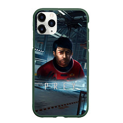 Чехол iPhone 11 Pro матовый Prey art game, цвет: 3D-темно-зеленый