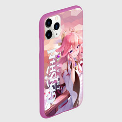 Чехол iPhone 11 Pro матовый Яэ Мико - Гудзи Яэ, цвет: 3D-фиолетовый — фото 2