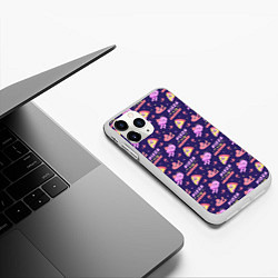 Чехол iPhone 11 Pro матовый Pizza Is My Valentine!, цвет: 3D-белый — фото 2