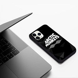Чехол iPhone 11 Pro матовый Arctic Monkeys Серая Геометрия, цвет: 3D-черный — фото 2