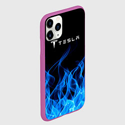 Чехол iPhone 11 Pro матовый Tesla Fire, цвет: 3D-фиолетовый — фото 2