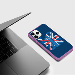 Чехол iPhone 11 Pro матовый LONDON Лондон, цвет: 3D-фиолетовый — фото 2