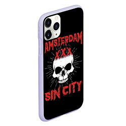 Чехол iPhone 11 Pro матовый AMSTERDAM Амстердам, цвет: 3D-светло-сиреневый — фото 2