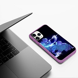 Чехол iPhone 11 Pro матовый ГИЮ ТОМИОКА И ТАНДЖИРО ДЫХАНИЕ ВОДЫ, цвет: 3D-фиолетовый — фото 2