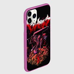 Чехол iPhone 11 Pro матовый Берсерк на черепах Berserk Клеймо, цвет: 3D-фиолетовый — фото 2