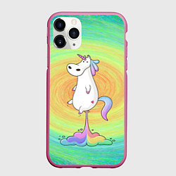 Чехол iPhone 11 Pro матовый На взлёт!, цвет: 3D-малиновый