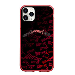 Чехол iPhone 11 Pro матовый The Witcher геймерам игра ведьмак, цвет: 3D-красный