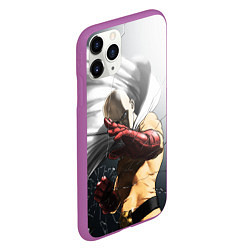 Чехол iPhone 11 Pro матовый One Punch Man - Сайтама, цвет: 3D-фиолетовый — фото 2