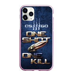 Чехол iPhone 11 Pro матовый One Shot One Kill CS GO, цвет: 3D-розовый